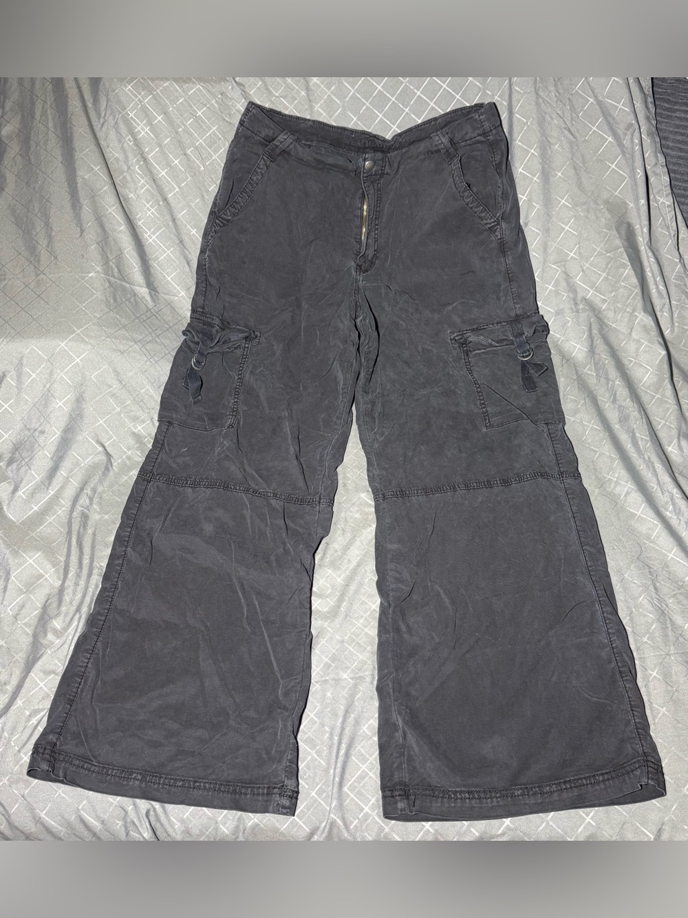 American Eagle Outfitters Dark Gray Flare Cargo Pants